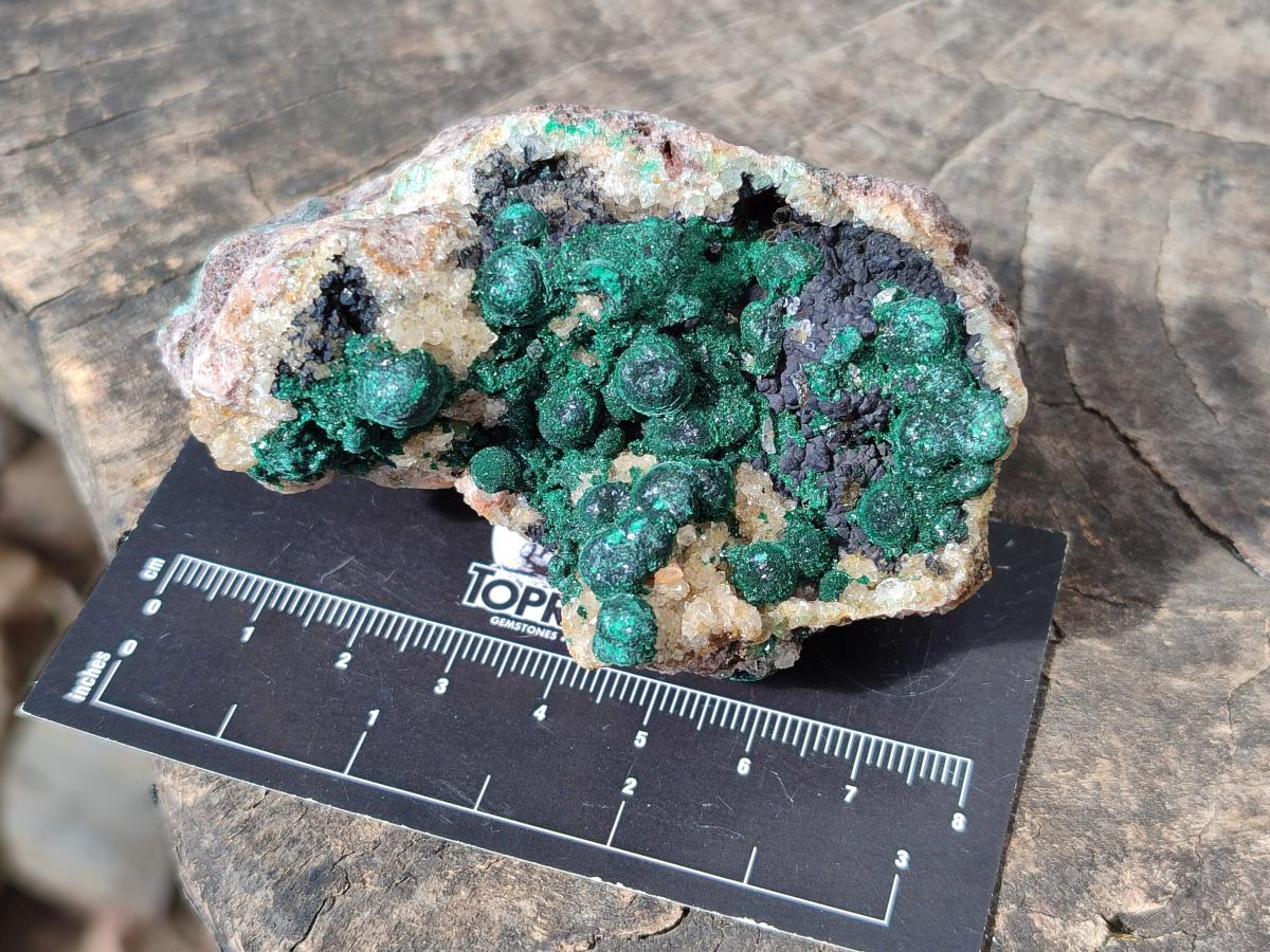 Natural Ball Malachite Specimens Coated with Drusy Quartz on Dolomite x 6 From Mindingi Mine, Congo - Toprock Gemstones and Minerals 