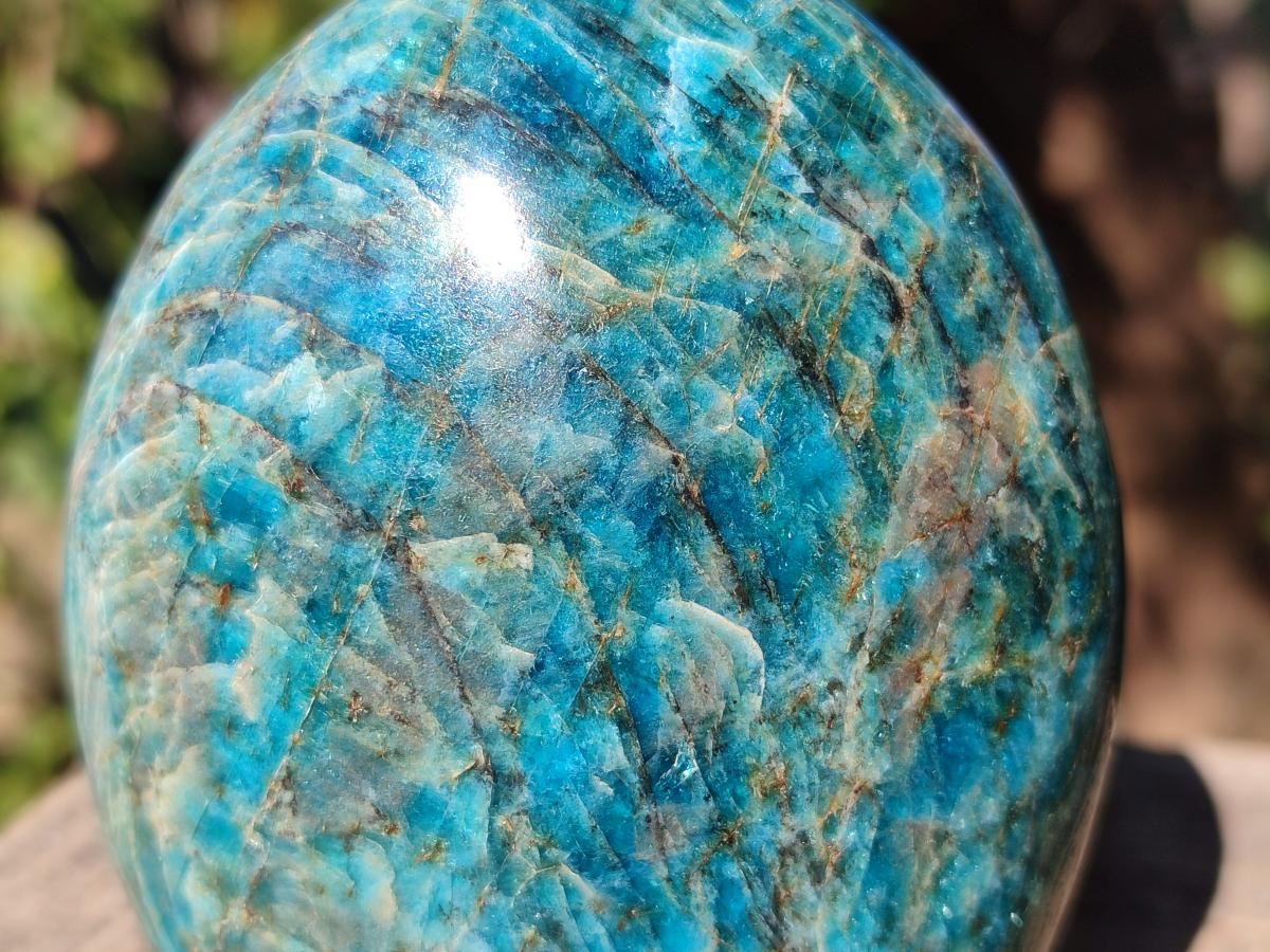 Polished Blue Apatite Standing Display Pieces x 6 From Betroka, Madagascar - Toprock Gemstones and Minerals 