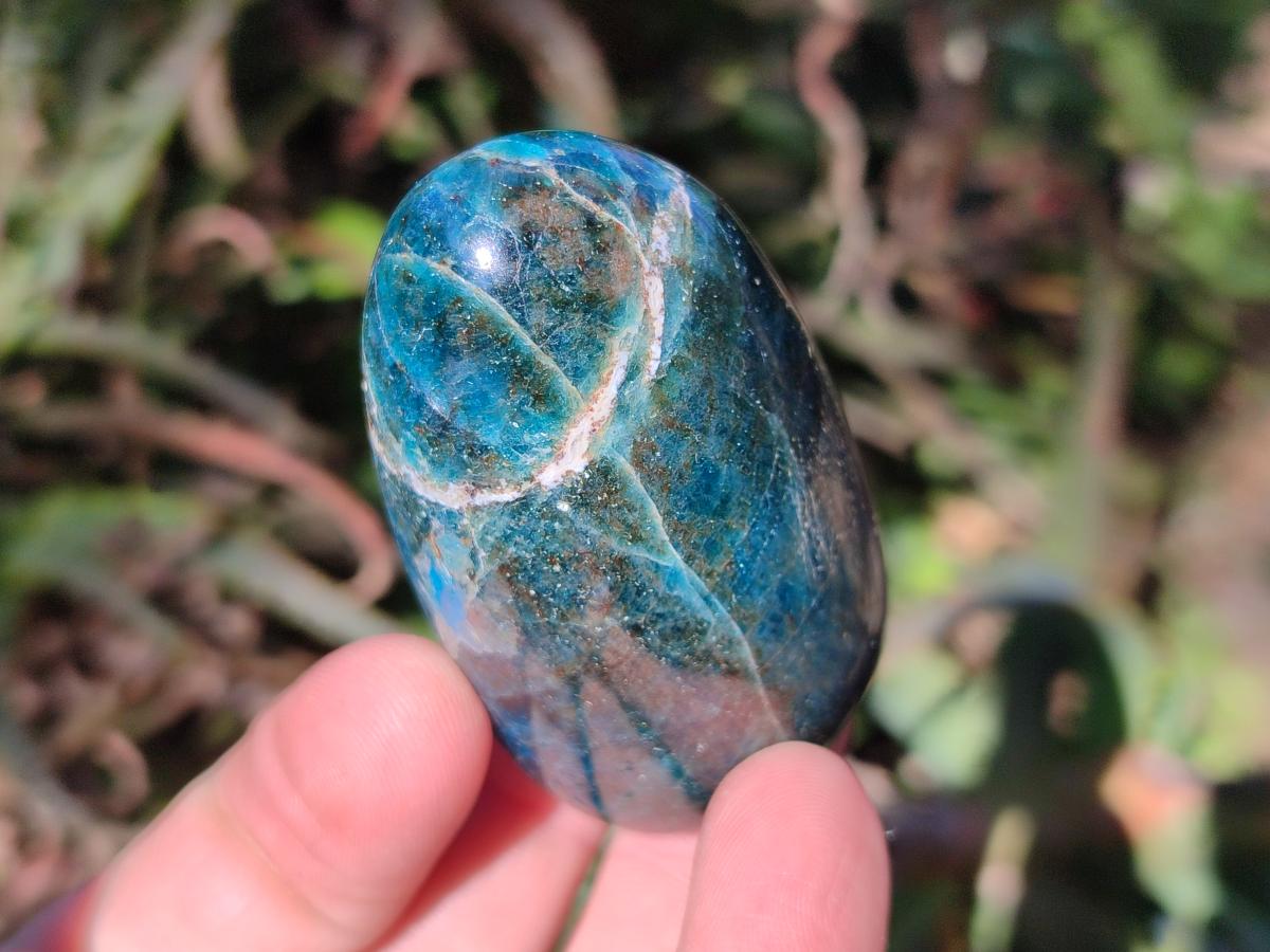 Polished Blue Apatite Standing Display Pieces x 6 From Betroka, Madagascar - Toprock Gemstones and Minerals 