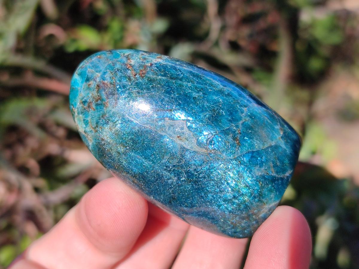 Polished Blue Apatite Standing Display Pieces x 6 From Betroka, Madagascar - Toprock Gemstones and Minerals 
