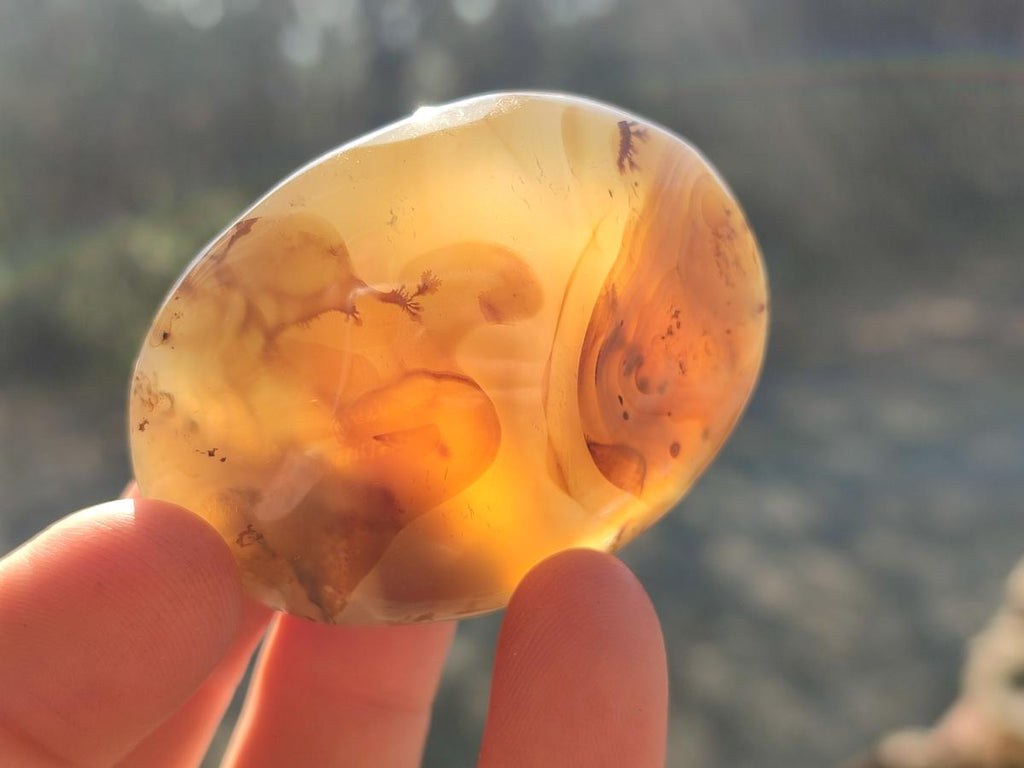 Polished Banded Agate Galets x 24 From Madagascar - Toprock Gemstones and Minerals 