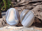 Polished Banded Agate Galets x 24 From Madagascar - Toprock Gemstones and Minerals 