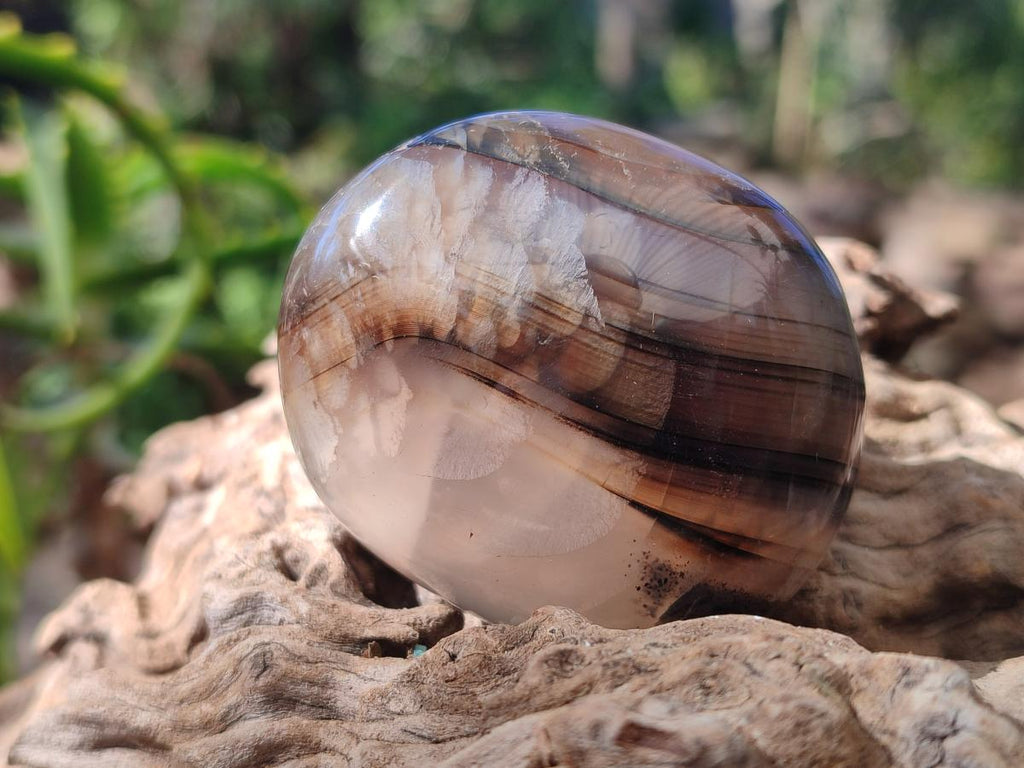 Polished Banded Agate Galets x 24 From Madagascar - Toprock Gemstones and Minerals 