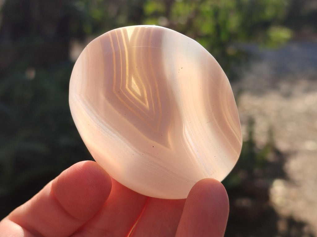 Polished Banded Agate Galets x 24 From Madagascar - Toprock Gemstones and Minerals 