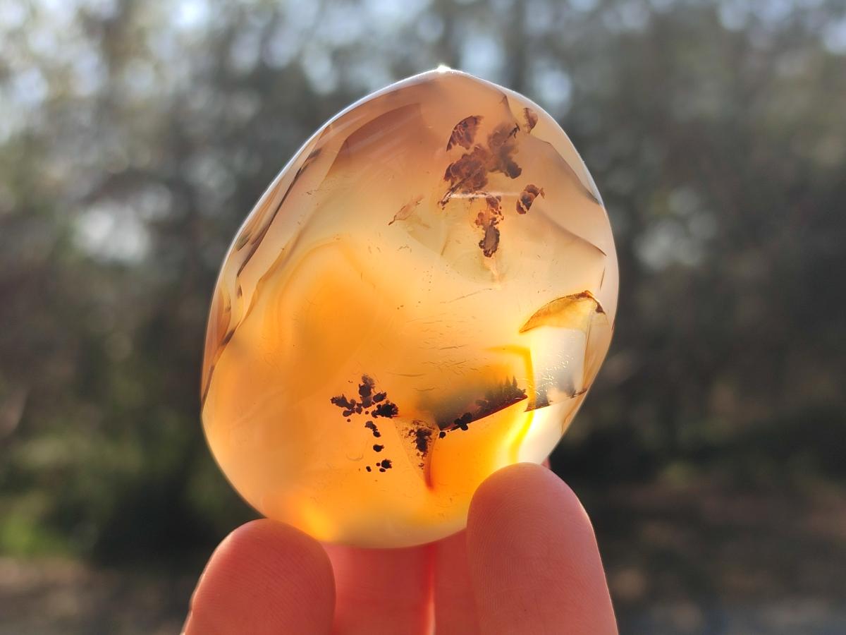 Polished Banded Agate Galets x 24 From Madagascar - Toprock Gemstones and Minerals 