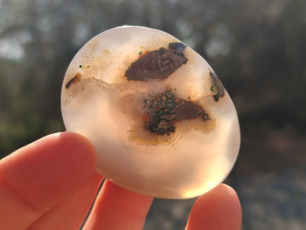 Polished Banded Agate Galets x 24 From Madagascar - Toprock Gemstones and Minerals 