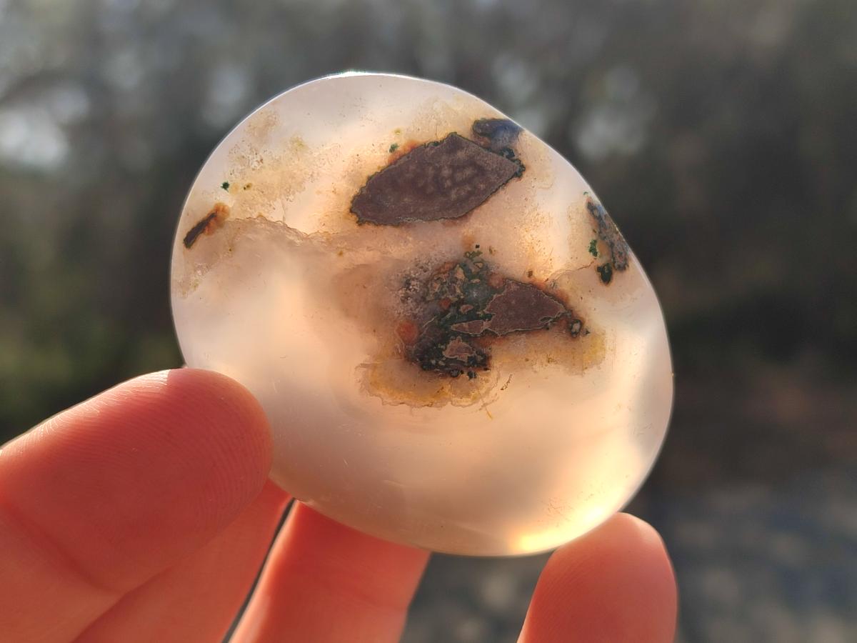 Polished Banded Agate Galets x 24 From Madagascar - Toprock Gemstones and Minerals 
