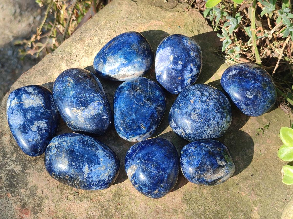 Polished Dumortierite Free Forms x 15 From Madagascar - Toprock Gemstones and Minerals 
