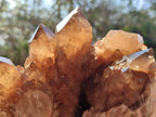 Natural Large Cascading Phantom Smokey Citrine Quartz Cluster x 1 From Luena, Congo - Toprock Gemstones and Minerals 