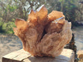 Natural Large Cascading Phantom Smokey Citrine Quartz Cluster x 1 From Luena, Congo - Toprock Gemstones and Minerals 