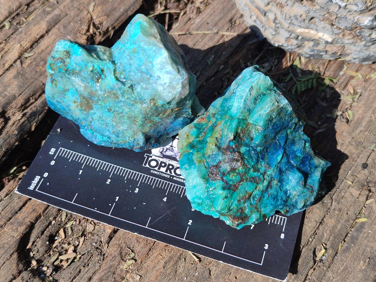Natural Cobbed Shattuckite Specimens x 3.3 Kg Lot From Kaokoveld, Namibia - Toprock Gemstones and Minerals 