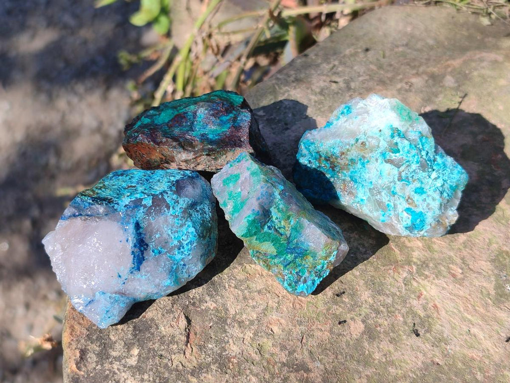 Natural Cobbed Shattuckite Specimens x 3.3 Kg Lot From Kaokoveld, Namibia - Toprock Gemstones and Minerals 