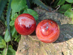 Polished Small Carnelian Agate Gemstone Spheres x 20 From Madagascar - Toprock Gemstones and Minerals 