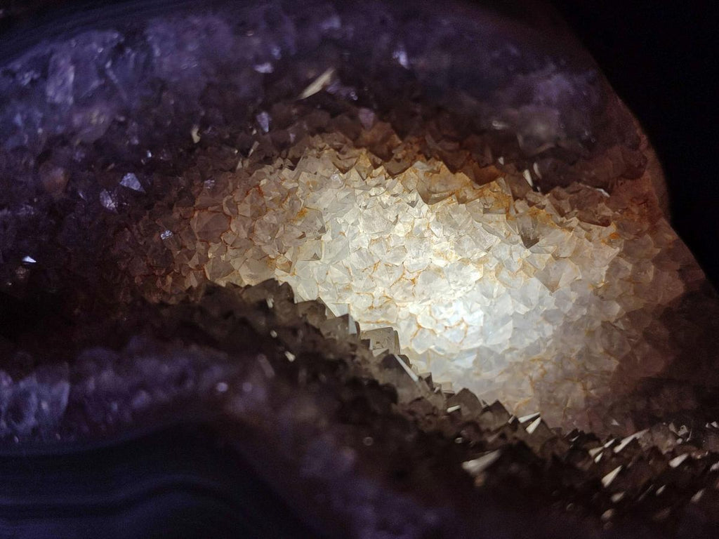 Polished on One Side Agate Amethyst Geodes x 2 From Maintirano, Madagascar - Toprock Gemstones and Minerals 