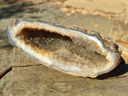 Polished on One Side Agate Amethyst Geodes x 2 From Maintirano, Madagascar - Toprock Gemstones and Minerals 