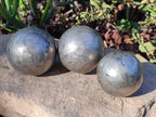 Polished Basalt Pharaoh Stone Spheres x 3 From Iron Duke Mine, Zimbabwe - Toprock Gemstones and Minerals 