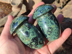 Polished Stromatolite "Kambaba Jasper" Mushrooms x 12 From Katsepy, Madagascar - Toprock Gemstones and Minerals 