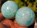 Polished Amazonite Spheres x 6 From Madagascar - Toprock Gemstones and Minerals 