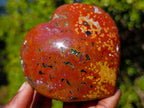 Polished Ocean Jasper Hearts x 6 From Northwest Coast, Madagascar - Toprock Gemstones and Minerals 