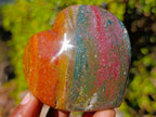 Polished Ocean Jasper Hearts x 6 From Northwest Coast, Madagascar - Toprock Gemstones and Minerals 