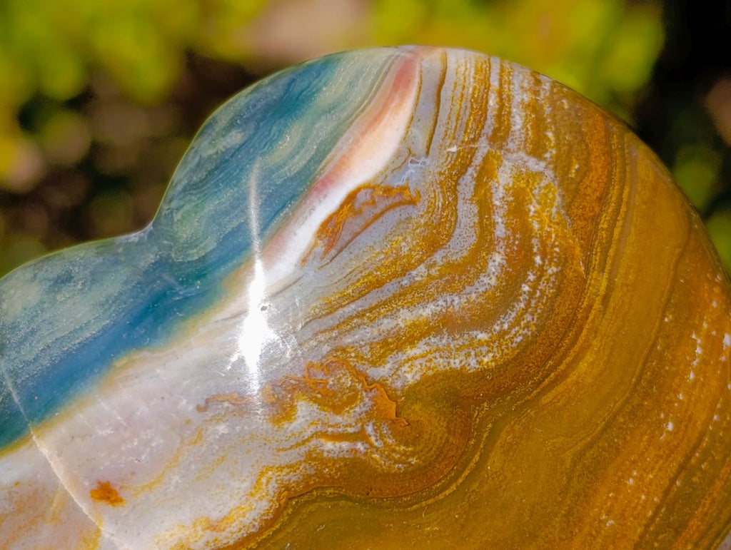 Polished Ocean Jasper Hearts x 6 From Northwest Coast, Madagascar - Toprock Gemstones and Minerals 