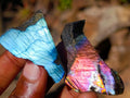 Polished One Side Labradorite Slices x 70 From Madagascar - Toprock Gemstones and Minerals 