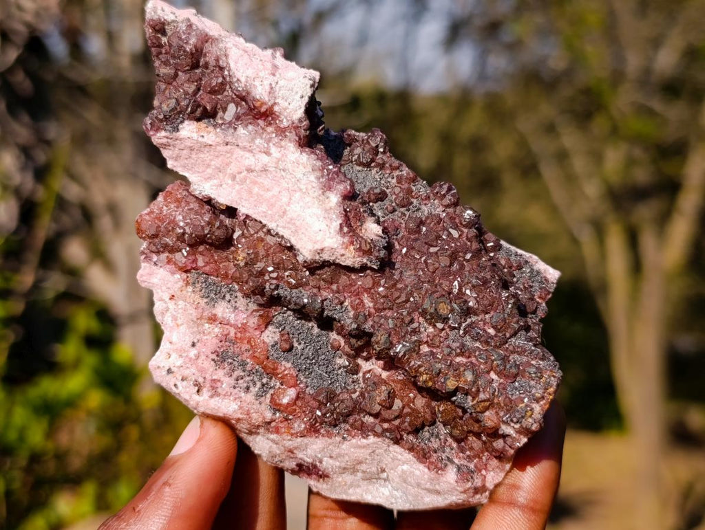 Natural Spherocobaltite Specimens x 3 From Musonoi Mine, Congo - Toprock Gemstones and Minerals 