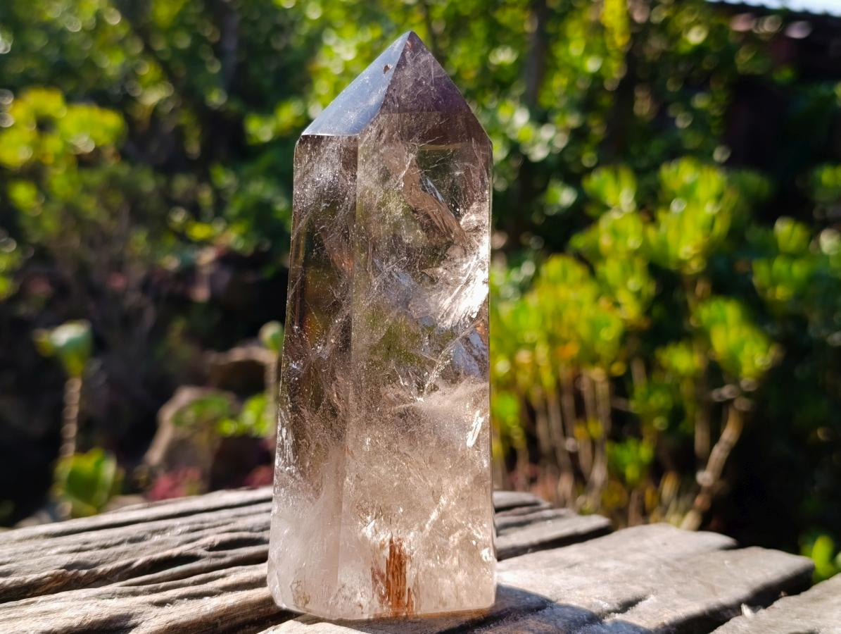 Polished Smokey Quartz Crystals x 2 From Madagascar - Toprock Gemstones and Minerals 