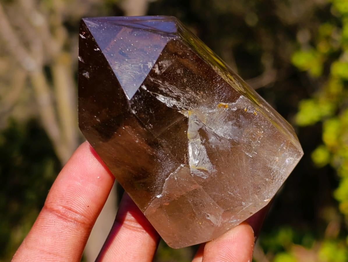 Polished Smokey Quartz Crystals x 2 From Madagascar - Toprock Gemstones and Minerals 
