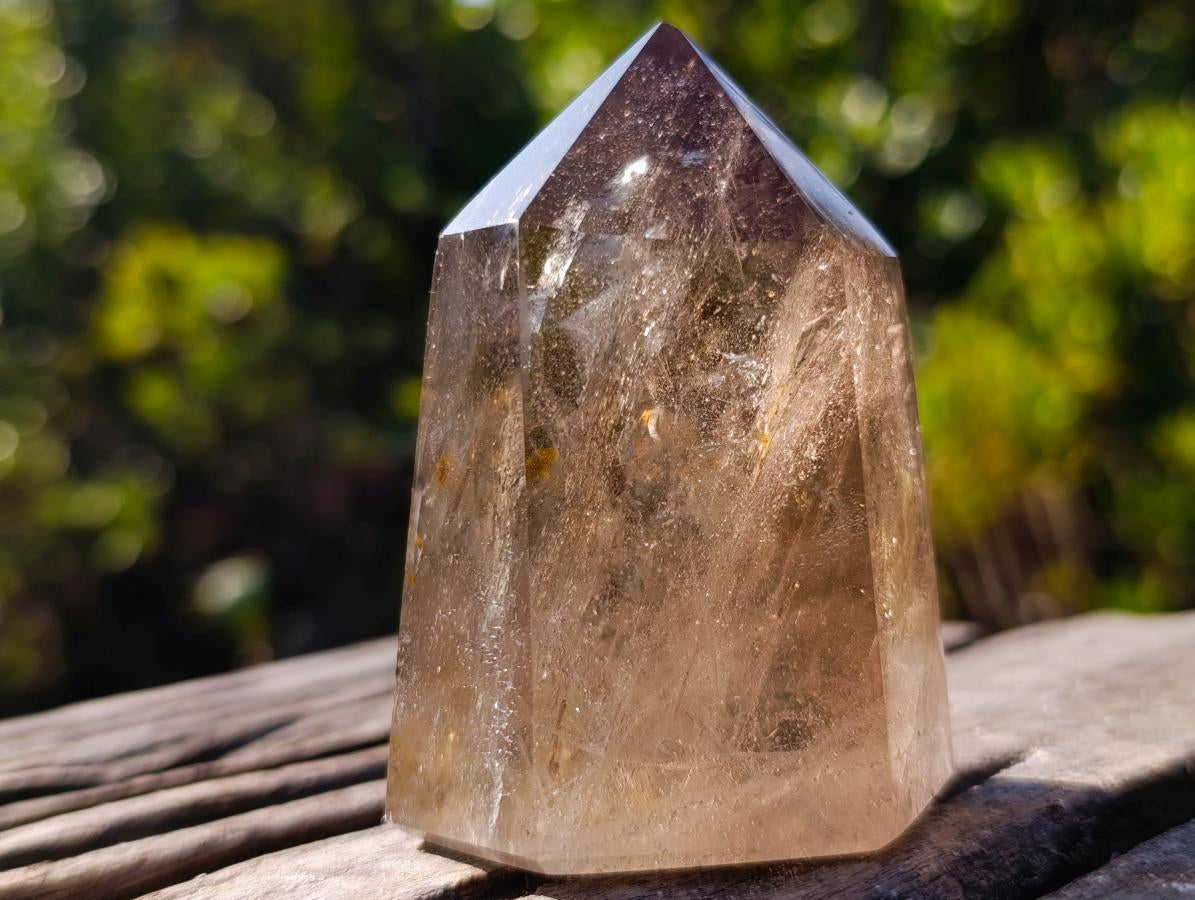 Polished Smokey Quartz Crystals x 2 From Madagascar - Toprock Gemstones and Minerals 