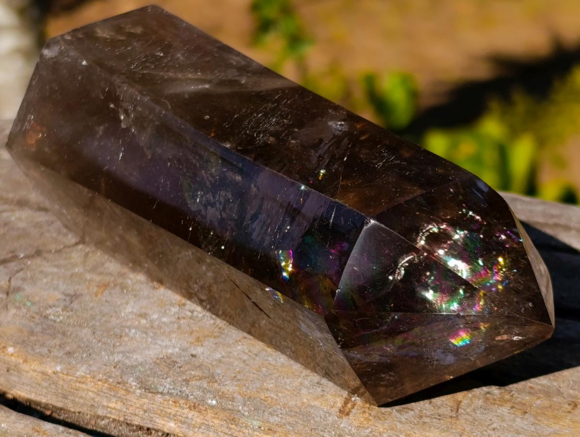 Polished Smokey Quartz Crystals x 2 From Madagascar - Toprock Gemstones and Minerals 