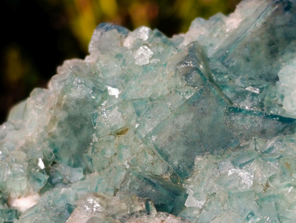 Natural Green Cubic Fluorite Specimens x 2 From Mandrosonoro, Madagascar - Toprock Gemstones and Minerals 