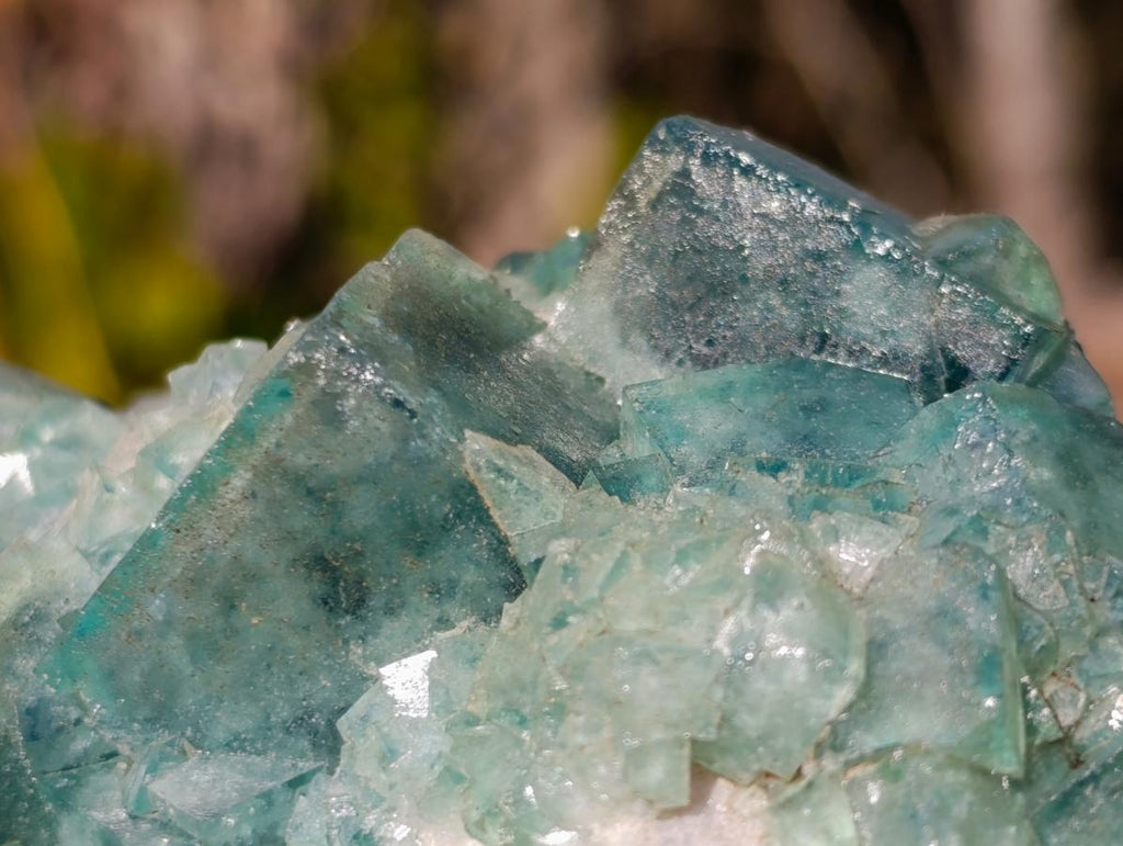 Natural Green Cubic Fluorite Specimens x 2 From Mandrosonoro, Madagascar - Toprock Gemstones and Minerals 