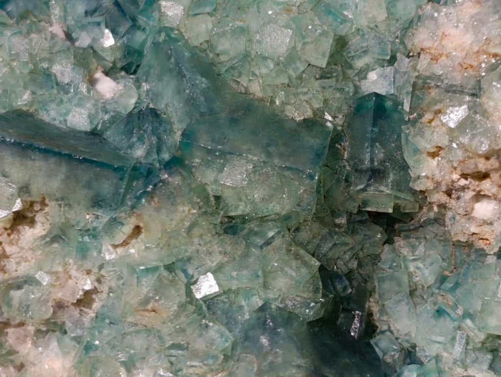 Natural Green Cubic Fluorite Specimens x 2 From Mandrosonoro, Madagascar - Toprock Gemstones and Minerals 