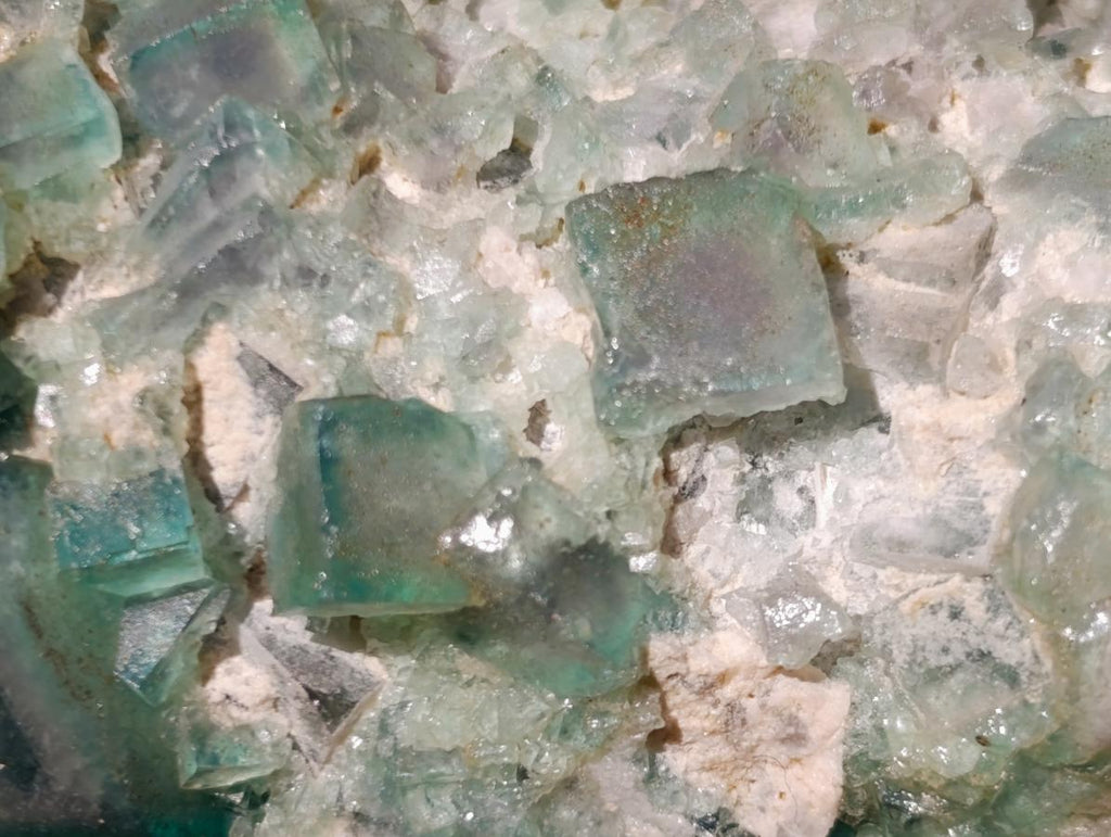 Natural Green Cubic Fluorite Specimens x 2 From Mandrosonoro, Madagascar - Toprock Gemstones and Minerals 
