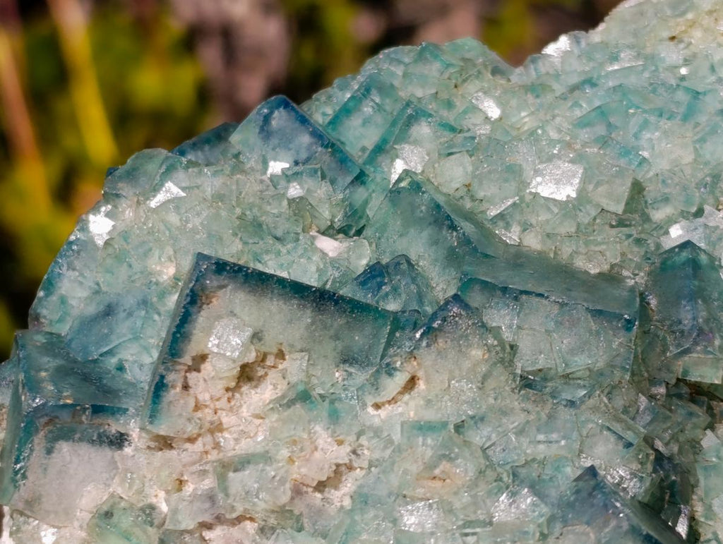 Natural Green Cubic Fluorite Specimens x 2 From Mandrosonoro, Madagascar - Toprock Gemstones and Minerals 