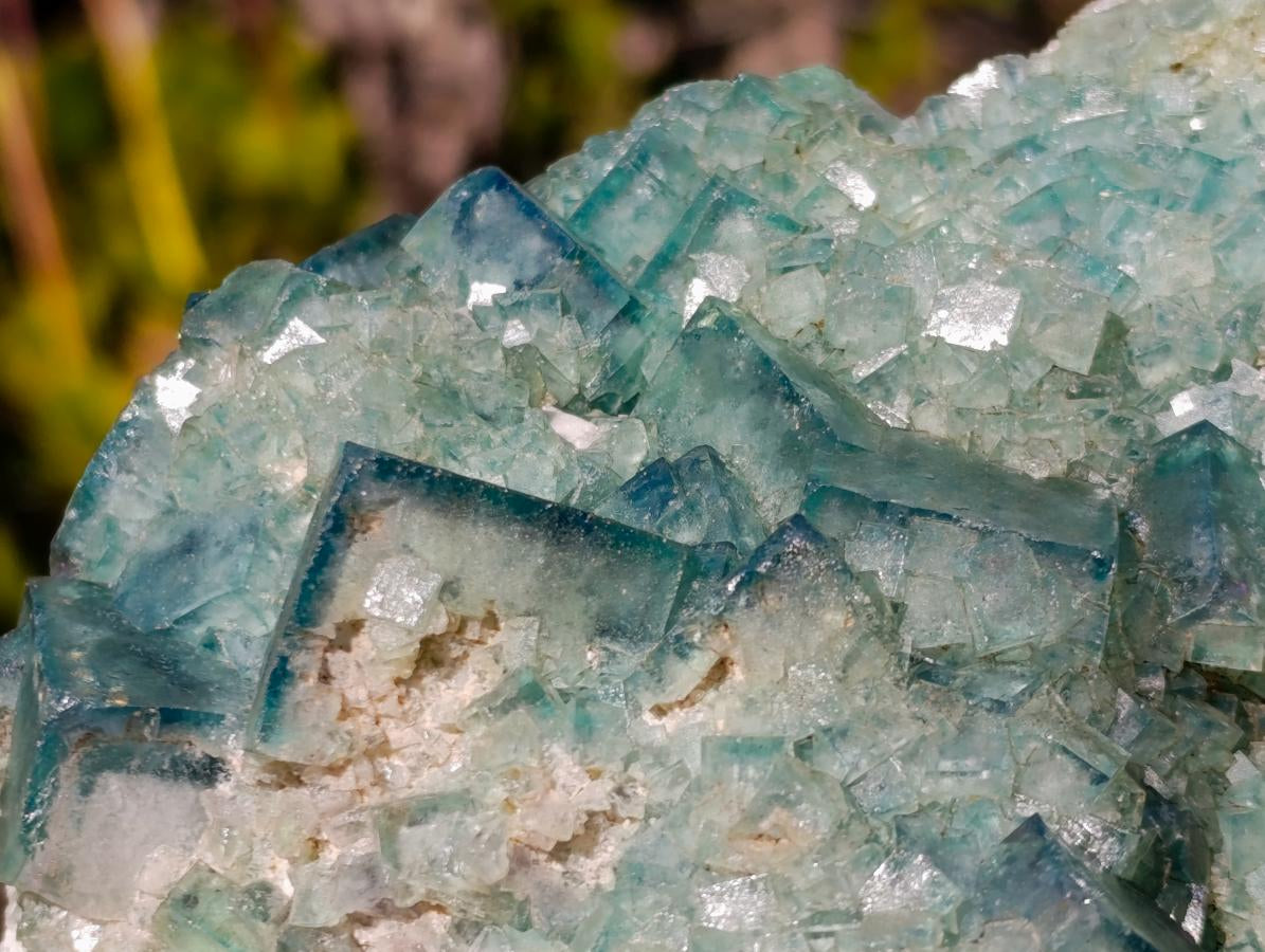Natural Green Cubic Fluorite Specimens x 2 From Mandrosonoro, Madagascar - Toprock Gemstones and Minerals 