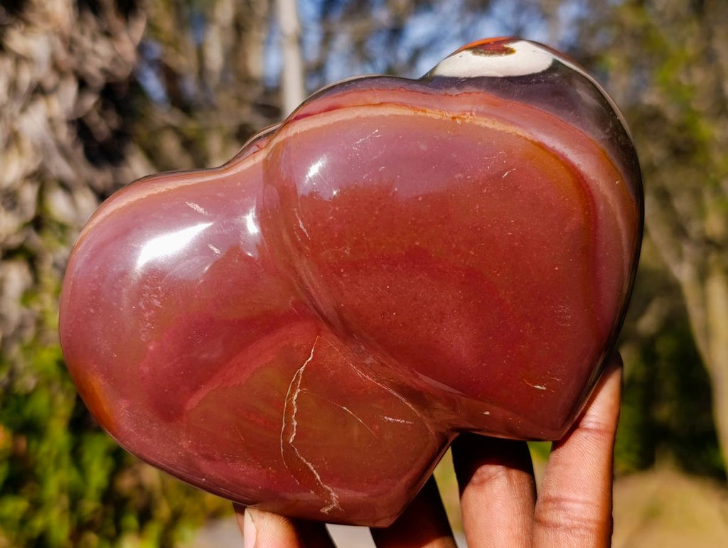 Polished Polychrome Jasper Twin Hearts x 3 From NW Coast, Madagascar - Toprock Gemstones and Minerals 