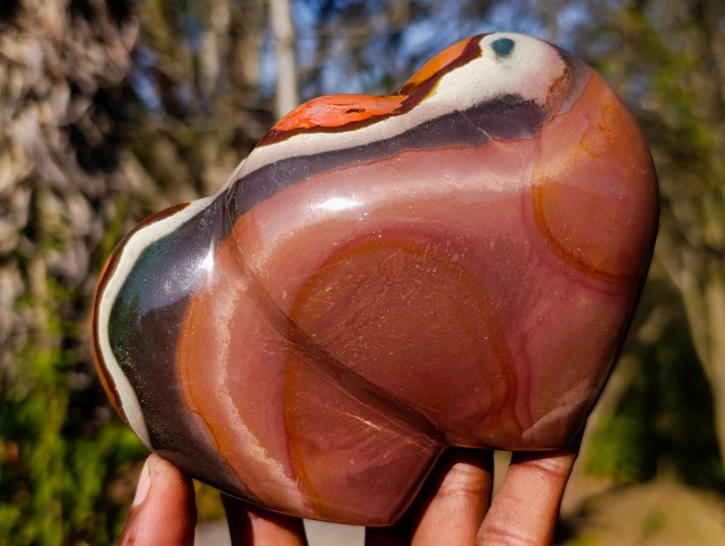 Polished Polychrome Jasper Twin Hearts x 3 From NW Coast, Madagascar - Toprock Gemstones and Minerals 
