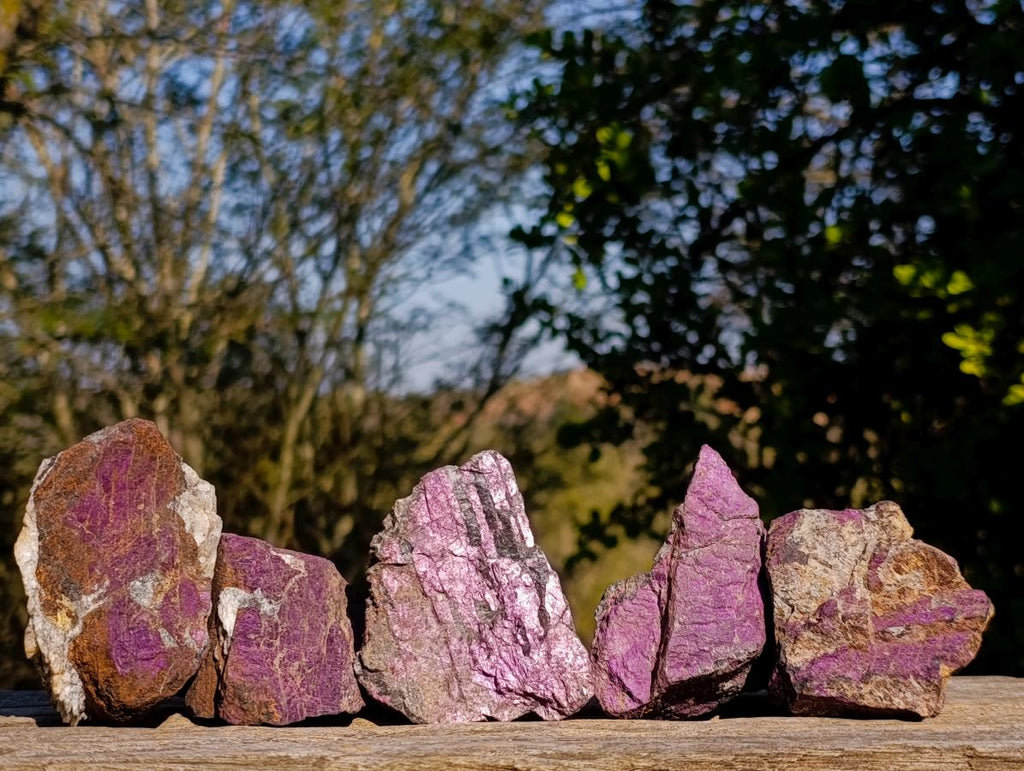 Natural Metallic Cobbed Purpurite Specimens x 12 From Erongo, Namibia - Toprock Gemstones and Minerals 