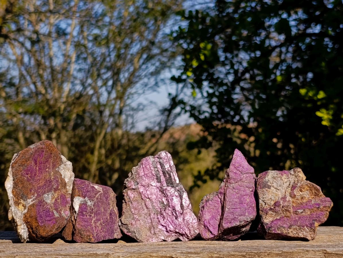 Natural Metallic Cobbed Purpurite Specimens x 12 From Erongo, Namibia - Toprock Gemstones and Minerals 