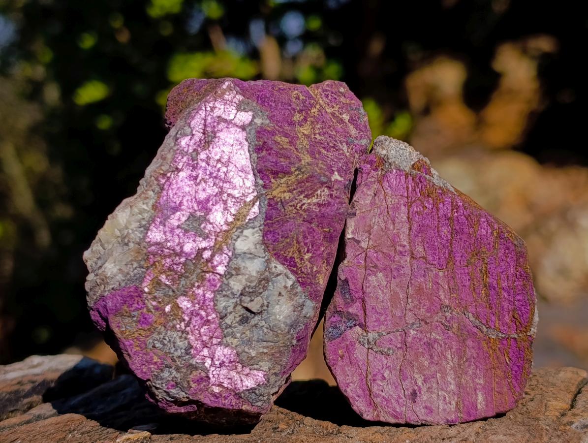 Natural Metallic Cobbed Purpurite Specimens x 12 From Erongo, Namibia - Toprock Gemstones and Minerals 