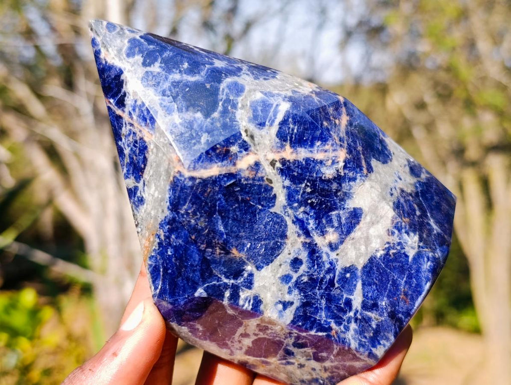 Polished Sodalite Display Crystals x 3 From Kunene River, Namibia - Toprock Gemstones and Minerals 