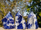 Polished Sodalite Display Crystals x 3 From Kunene River, Namibia - Toprock Gemstones and Minerals 
