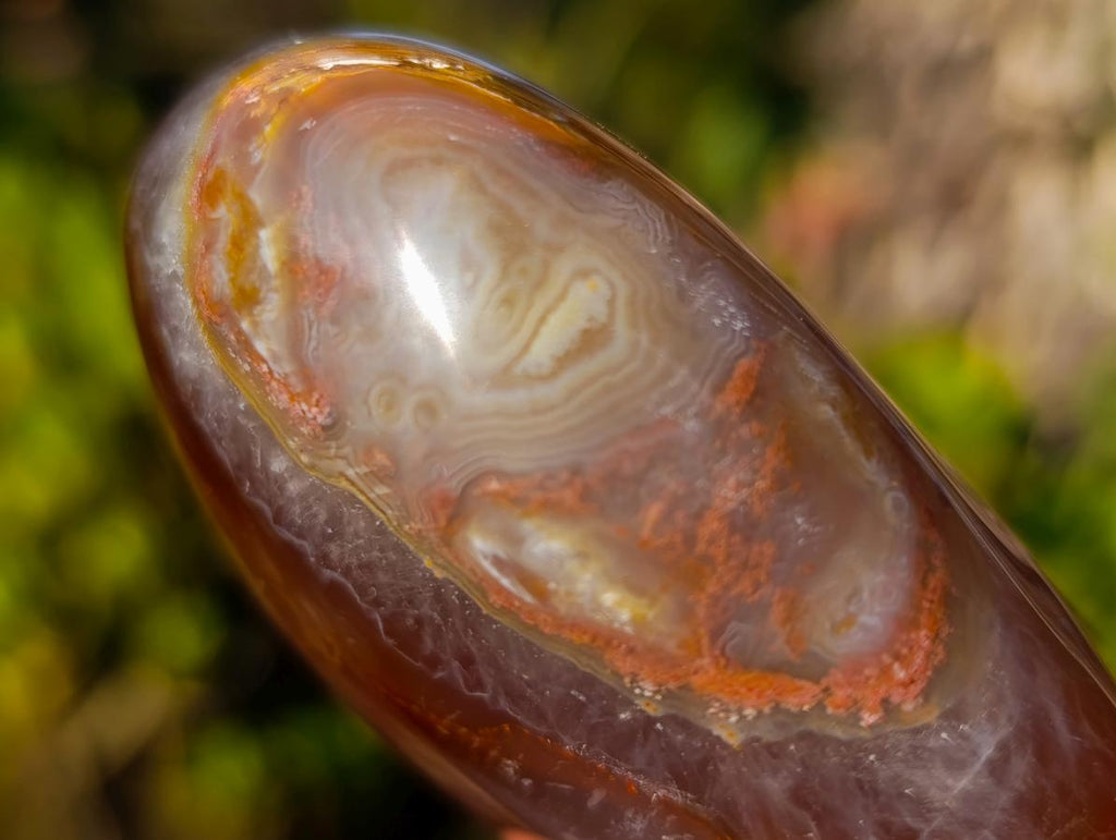 Polished Large Lemur Island Carnelian Agate Crystalline Hearts x 6 From Nosy Varika, Madagascar - Toprock Gemstones and Minerals 