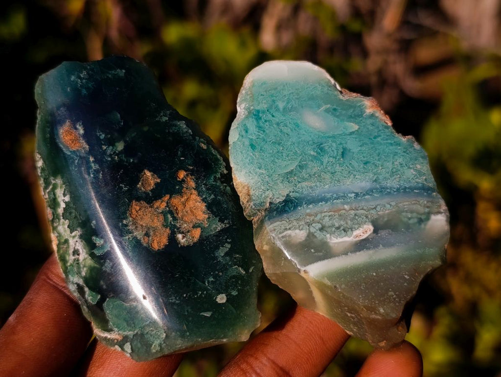 Polished On One Side Mtorolite Chrysoprase Slices x 35 From Mutorashanga, Zimbabwe - Toprock Gemstones and Minerals 