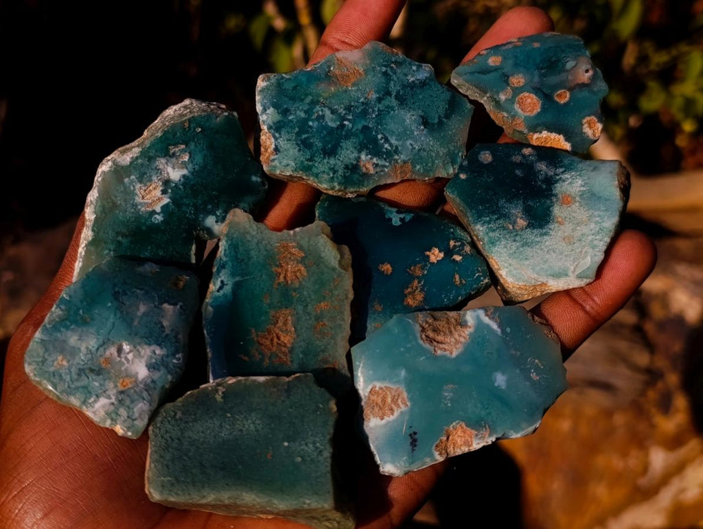 Polished On One Side Mtorolite Chrysoprase Slices x 35 From Mutorashanga, Zimbabwe - Toprock Gemstones and Minerals 