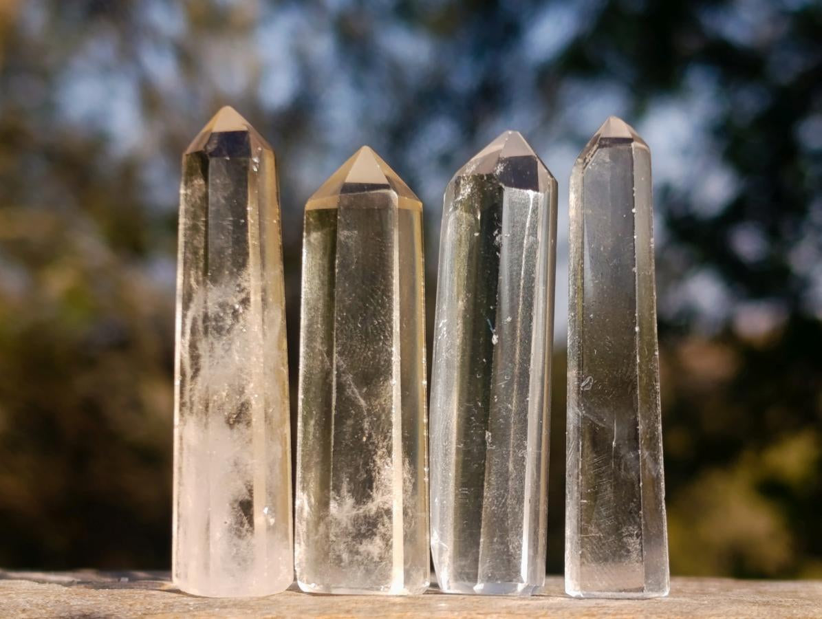 Polished Mixed Clear and Smokey Quartz Jewellery Crystals x 48 From Madagascar - Toprock Gemstones and Minerals 