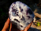 Polished Watermelon Fluorite Standing Display Pieces x 3 From Uis, Namibia - Toprock Gemstones and Minerals 