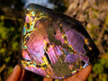 Polished Spectrolite Labradorite Standing Display Pieces x 2 From Madagascar